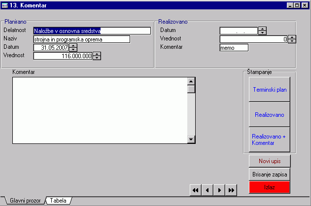 Softver Investicioni elaborat