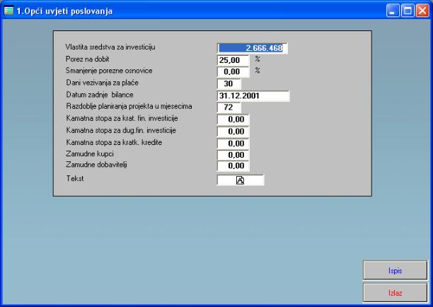 Elaborat: program za izradu poslovnih planova i investicijskih elaborata