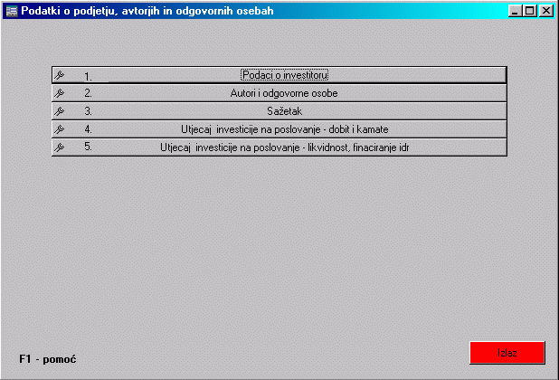 Elaborat :: program za izradu poslovnih planova i investicijskih elaborata