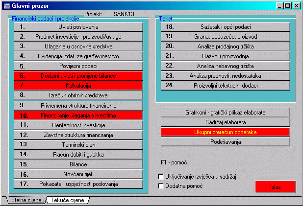 Elaborat :: program za izradu poslovnih planova i investicijskih elaborata